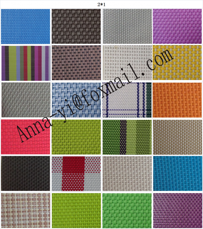2X1 woven PVC coated mesh fabric Sunbrella outdoor fabrics textilene fabric textilene mesh in Grid lines 0