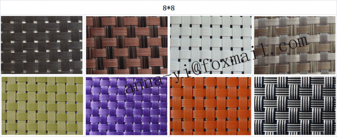 Textilene® outdoor furniture Weave mesh UV fabric 8X8 wires woven orange color 3