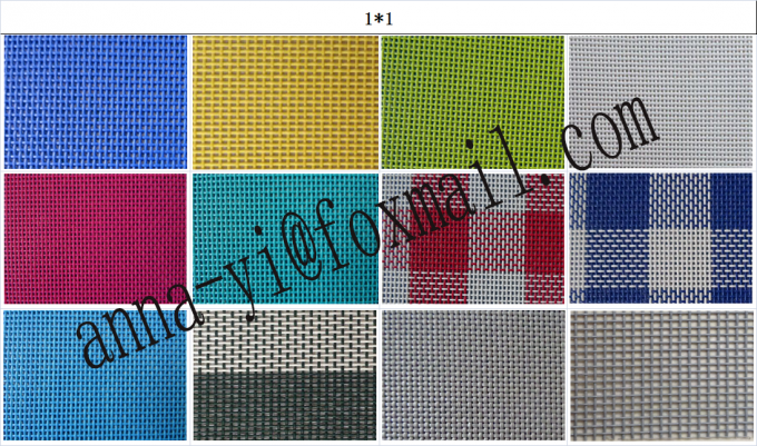 Outdoor Mesh Fabric For Furniture in white black mix color 1x1 weave 1
