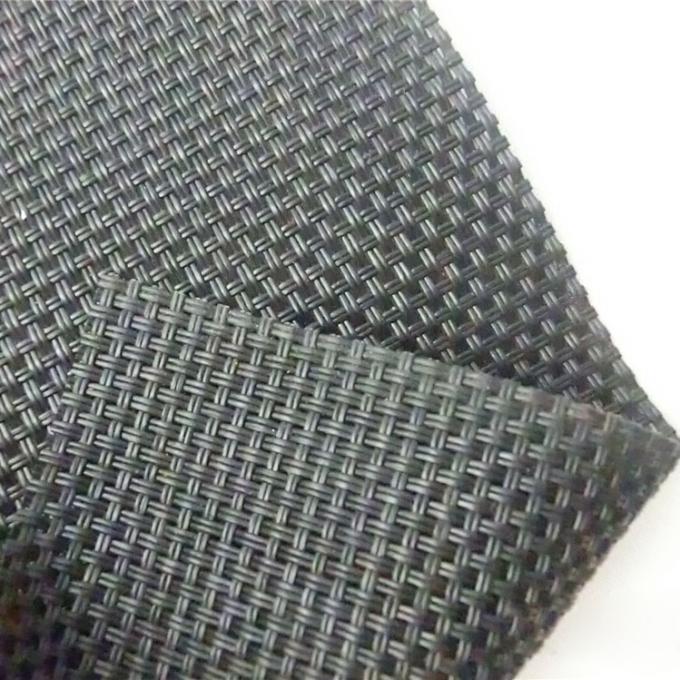 Black Color Textilene Sun Loungers Fabric 2x2 Woven Style 0