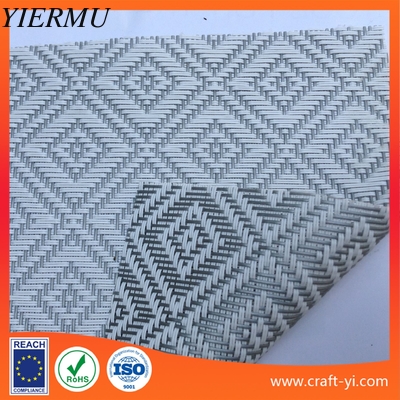 El PVC de Textilene de la tela de armadura del telar jacquar del Rhombus cubrió la tela de malla