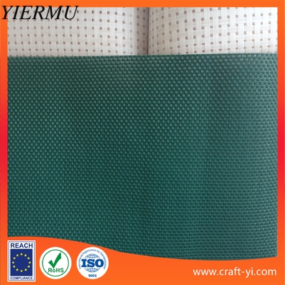 el pvc verde oscuro de la tela de malla del textilene cubrió la tela limpia y seca fácil material en 2X1 tejida
