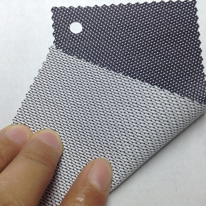 Black - white sun shade fabric for windows 30% polyester 70% PVC mesh fabric 0