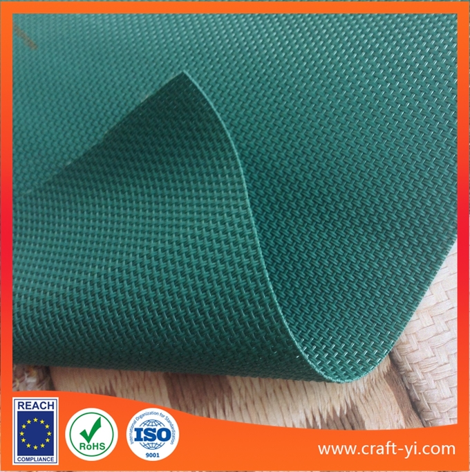 Dark Green Textilene Mesh Fabric Pvc Coated Material Easy Clean And Dry Fabric In 2x1 Woven 0